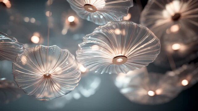 Artistic Glass Ceiling Lights in Soft Focus