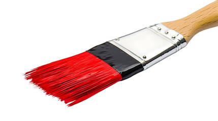 Paint Brush Isolated on White Background &ndash; Wooden Handle Painting Tool