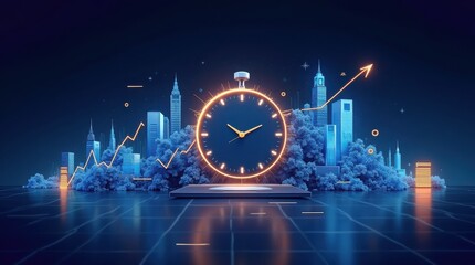 Futuristic New Year Business Goals