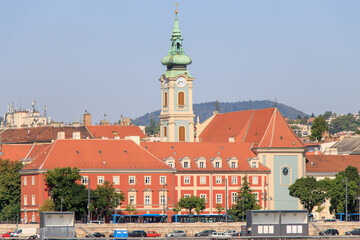 Budapest, Hungary. View of a Budapest cityscape over river Danube.