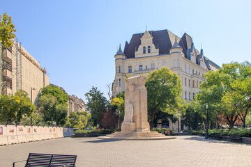 Budapest, Hungary. Reconstructed Memorial of the National Martyrs, A Nemzet Vertanuinak, in the Hungarian capital.