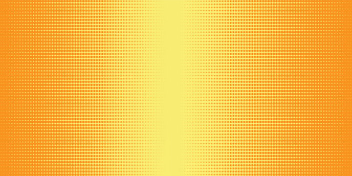 Yellow orange halftone pattern. Retro comic gradient background. Square pixilated dot cartoon texture.vector eps10.