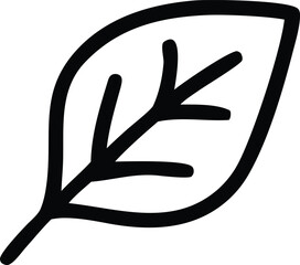 Simple Leaf Icon – Minimalist Eco Line Art
