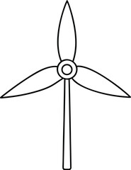 “Minimalist Windmill Outline – Eco Power Turbine Vector Drawing”