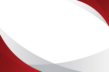 Abstract red and white curve background. Vector illustration