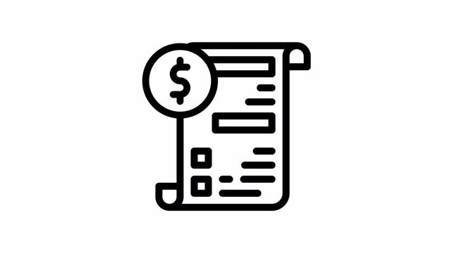 invoice animated icon - Motion Graphic Elements for Business ,Presentations and Design