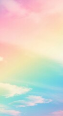 Obraz premium Pastel Gradient Sky with Wispy Clouds