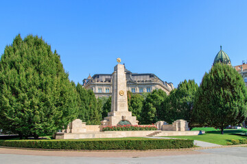 Budapest, Hungary. Iconic Soviet War Memorial in Budapest's Szabadsag ter.