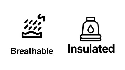 Breathable insulation elements represent the product characteristic concept of breathable and heat-insulating materials, suitable for daily promotional materials.
