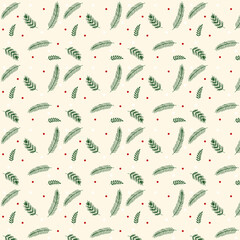 Cozy Christmas Foliage Pattern