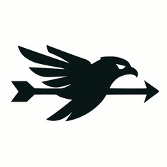 Flying dove of peace vector illustration silhouette icon symbol