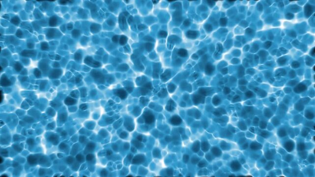 Blue Water Surface Animation with Light Reflections and Ripple Effects