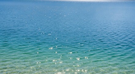 Crystal Clear Waters - A Serene View of the Sea.