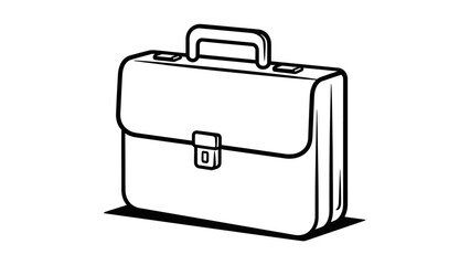 black suitcase isolated on white