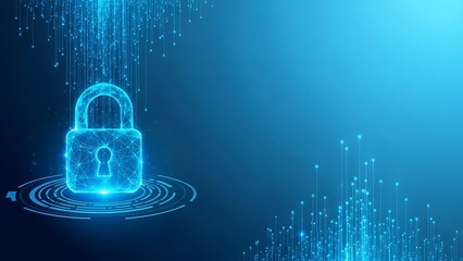 Stunning digital padlock visualizes robust data security and global network protection against cyber threats