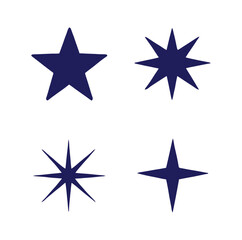 Obraz premium Collection of diverse star shapes and styles vector 