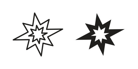 Explosion icons symbol, logo illustration. Vector graphics set © Hira