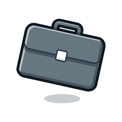 Office Bag, Business Suitcase and Briefcase Cartoon Illustration