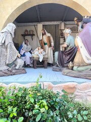 nativity scene with holy family