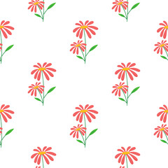 Flower vector seamless pattern illustration floral background 
