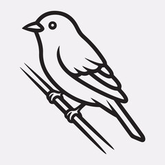 A sparro bird line art design vector