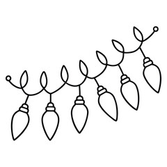 Festive lights clipart silhouette