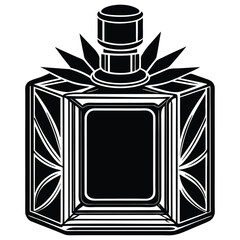 Luxury rectangular perfume bottle silhouette