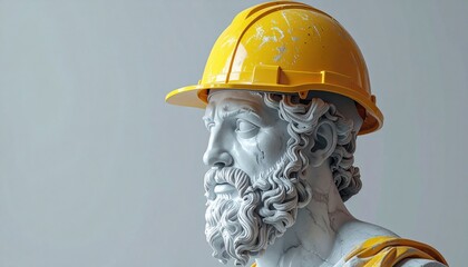 Statue with Hard Hat.
