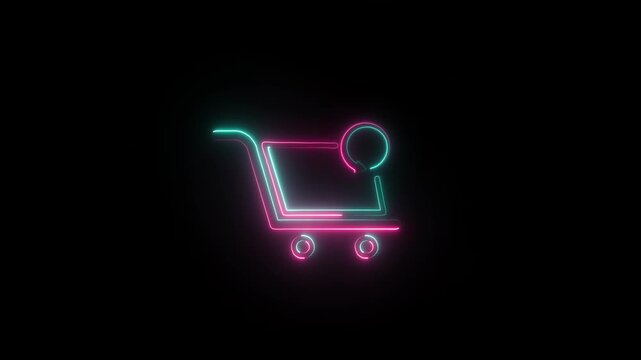 glowing line return policy icon animation. concept of product exchange icon.