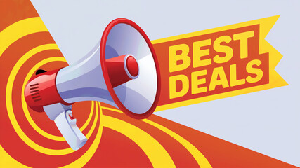 Vibrant Megaphone Best Deals Promotion Banner