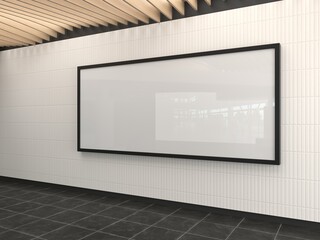 Indoor Billboard 3d Render for Mockup 2