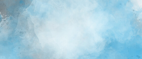Abstract light blue watercolor background.