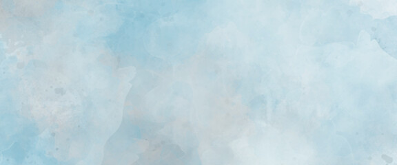 Abstract light blue watercolor background.