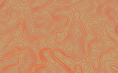 Abstract seamless wave pattern with floral and retro decorative elements