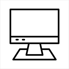 Modern life single icon for modern computer monitor sign for design element