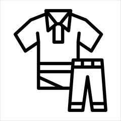 Modern life single icon for digital clothing sign for design element