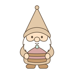 Sticker gnome with layer cake.