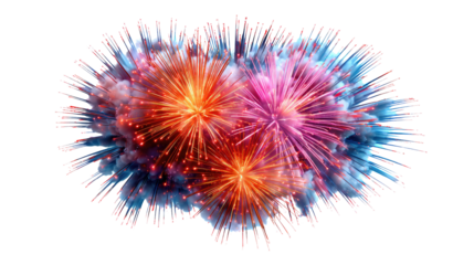 Celestial Symphony: An explosion of vibrant hues and dazzling displays illuminate the night sky, a symphony of light and color that is both captivating and awe-inspiring. 