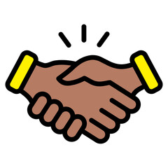 Handshake Deal  Icon Element For Design