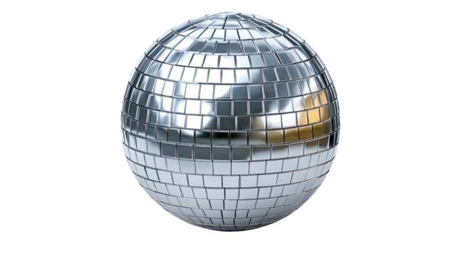 Glittering Disco Sphere: Capturing the essence of dance and celebration, a dazzling disco ball sparkles, its mirrored surface reflecting the vibrant energy of a party atmosphere. - Powered by Adobe