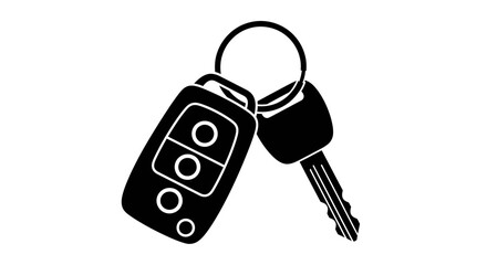 Car Key and Remote Fob Illustration for Automotive Use