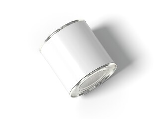 Condensed Milk Can 3D Rendering Isolated White for Mockup 3