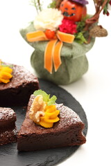 ハロウィンのチョコレートケーキ