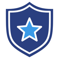 Shield Star  Icon Element For Design