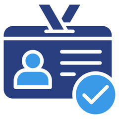 Id Card Verified  Icon Element For Design