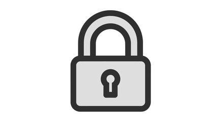 Simple padlock icon with keyhole a flat vector design element for digital security and privacy applications isolated on white background