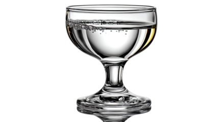 Sparkling refreshment in a Elegant Glass: A close-up of a elegant glass filled with refreshing, clear liquid, with visible bubbles, is a symbol of sophistication.