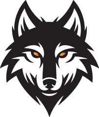 wolf head vector
