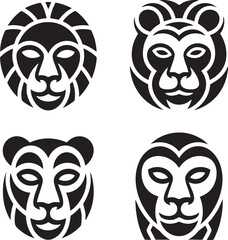 vector illustration of a lion head