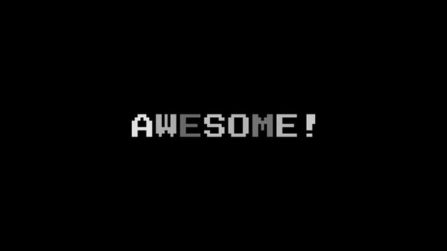 Awesome Pixel Text. Retro Arcade Achievement Screen